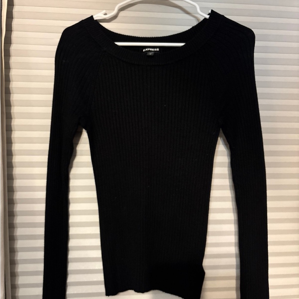 Express Black Knit Top